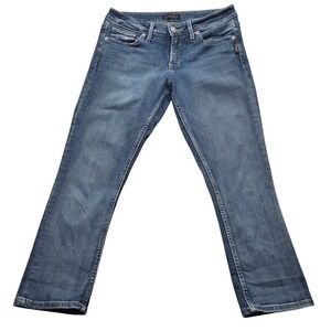 Silver Jeans Co Suki Capri Curvy Fit Jeans Women's 28x25‎ Blue Denim